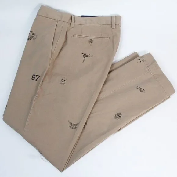NWT Polo Ralph Lauren Men's Varsity Football OG Club Stretch Khaki Chinos, 34x30